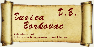 Dušica Borkovac vizit kartica